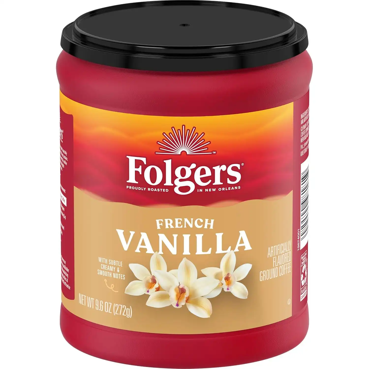 Folgers French Vanilla Artificially Flavored Ground Coffee, 9.6 Oz.