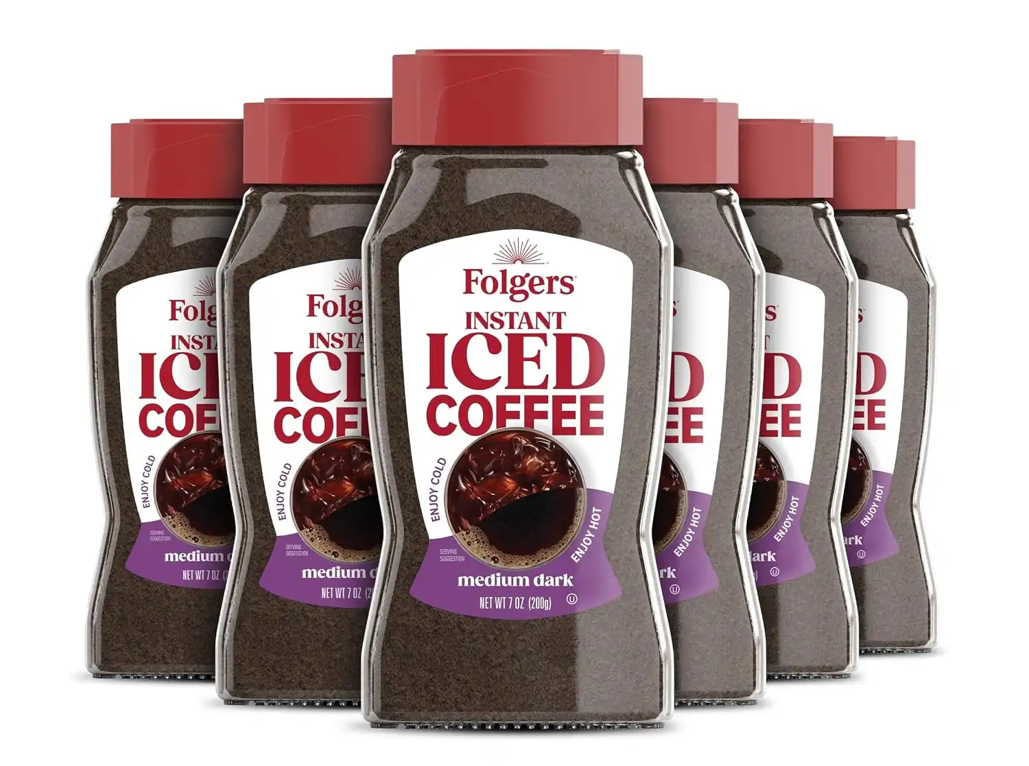 Folgers Instant Iced Coffee, 7-Ounce Jar (Pack of 6)