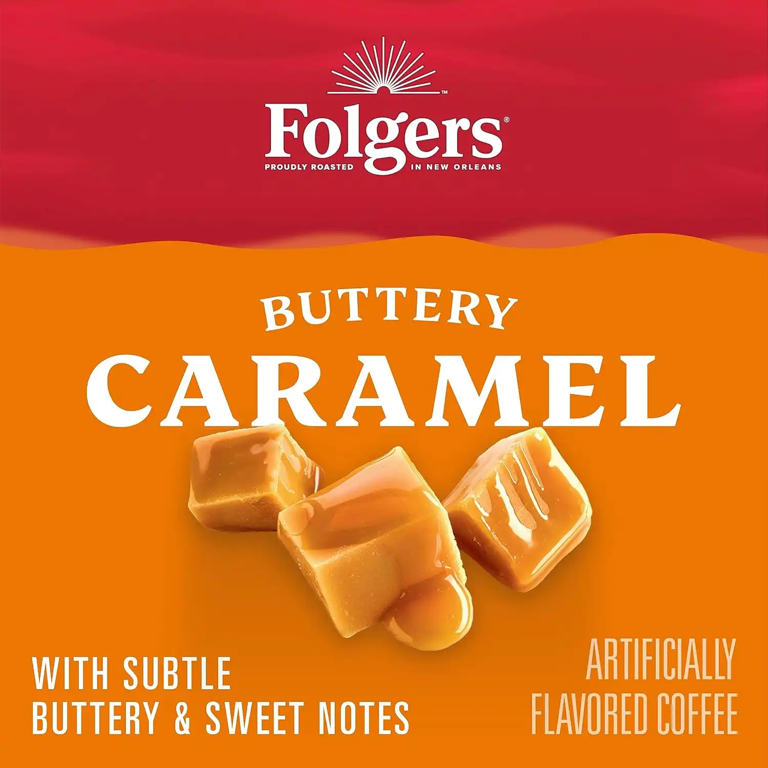 Alternative view of Folgers Buttery Caramel Artificially Flavored Ground Coffee, 6 Canisters