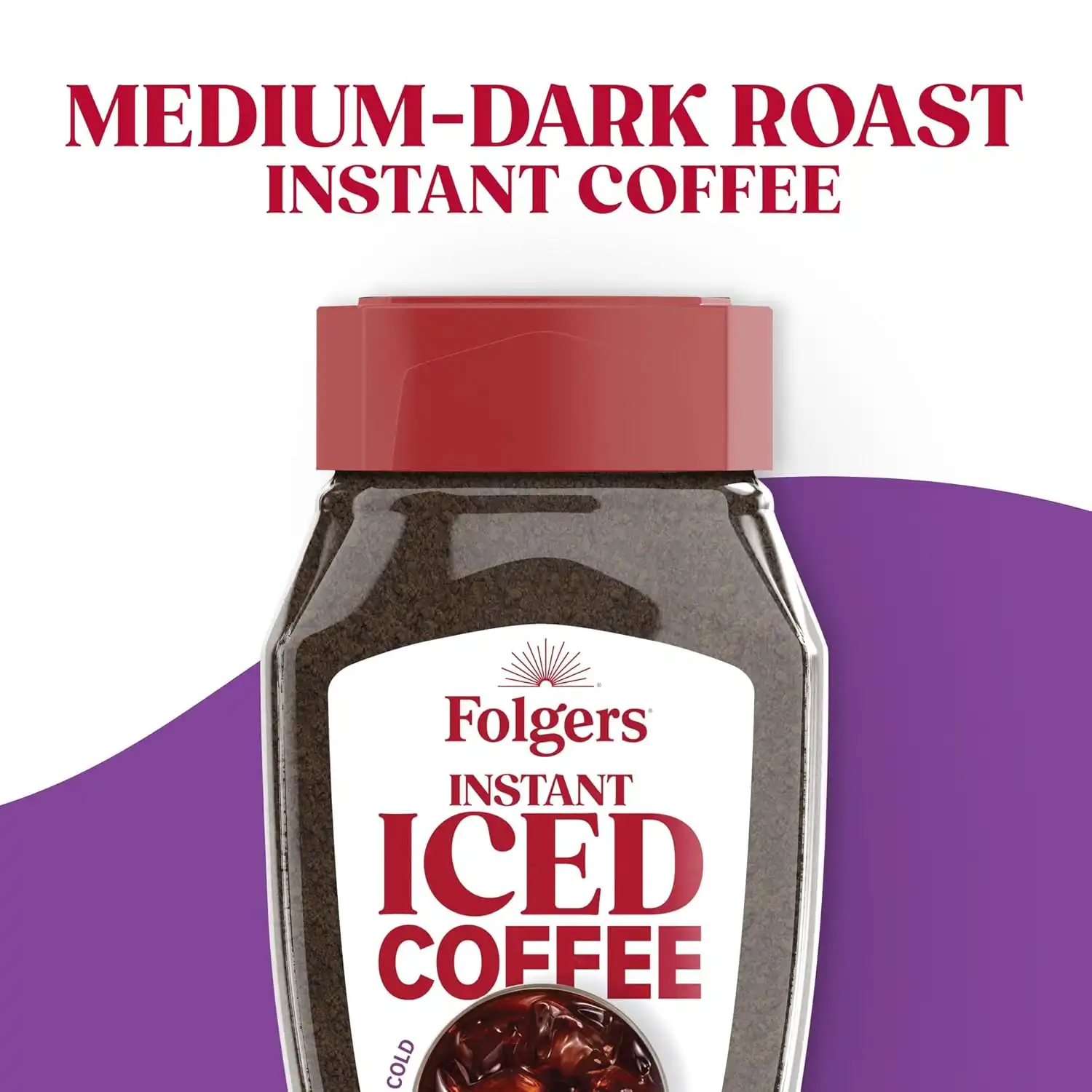 Alternative view of Folgers Instant Iced Coffee, 7-Ounce Jar (Pack of 6)