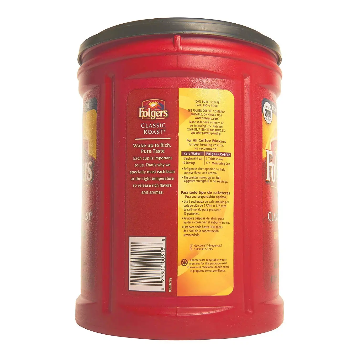 Alternative view of Folgers, Classic Medium Roast Coffee, 48 oz, 4 Cans