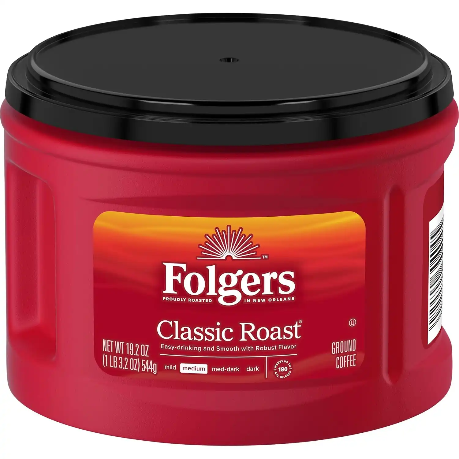 Alternative view of Folgers Classic Roast Ground Coffee, Medium Roast, 6 (19.2-Oz.) Canisters