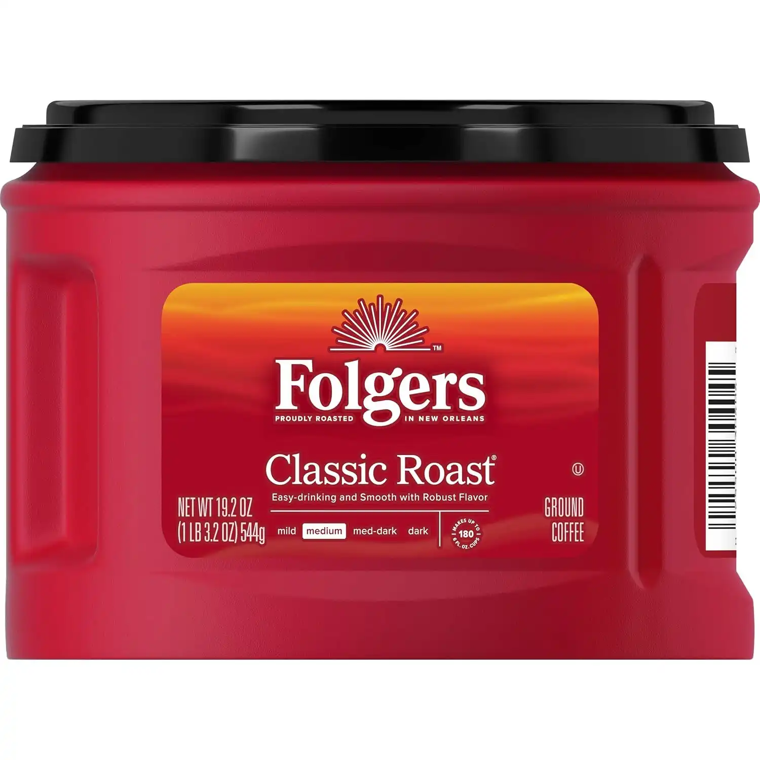 Folgers Classic Roast Ground Coffee, Medium Roast, 6 (19.2-Oz.) Canisters
