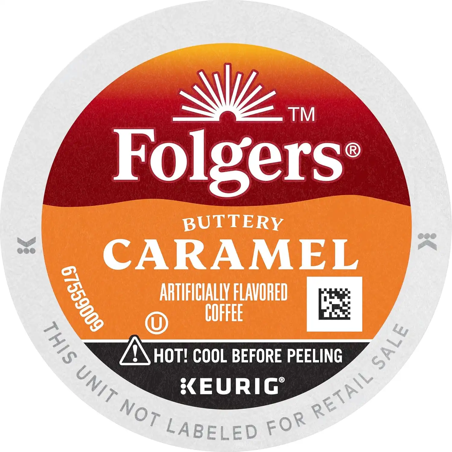 Alternative view of Folgers Buttery Caramel Flavored Coffee, 72 Keurig K-Cup Pods
