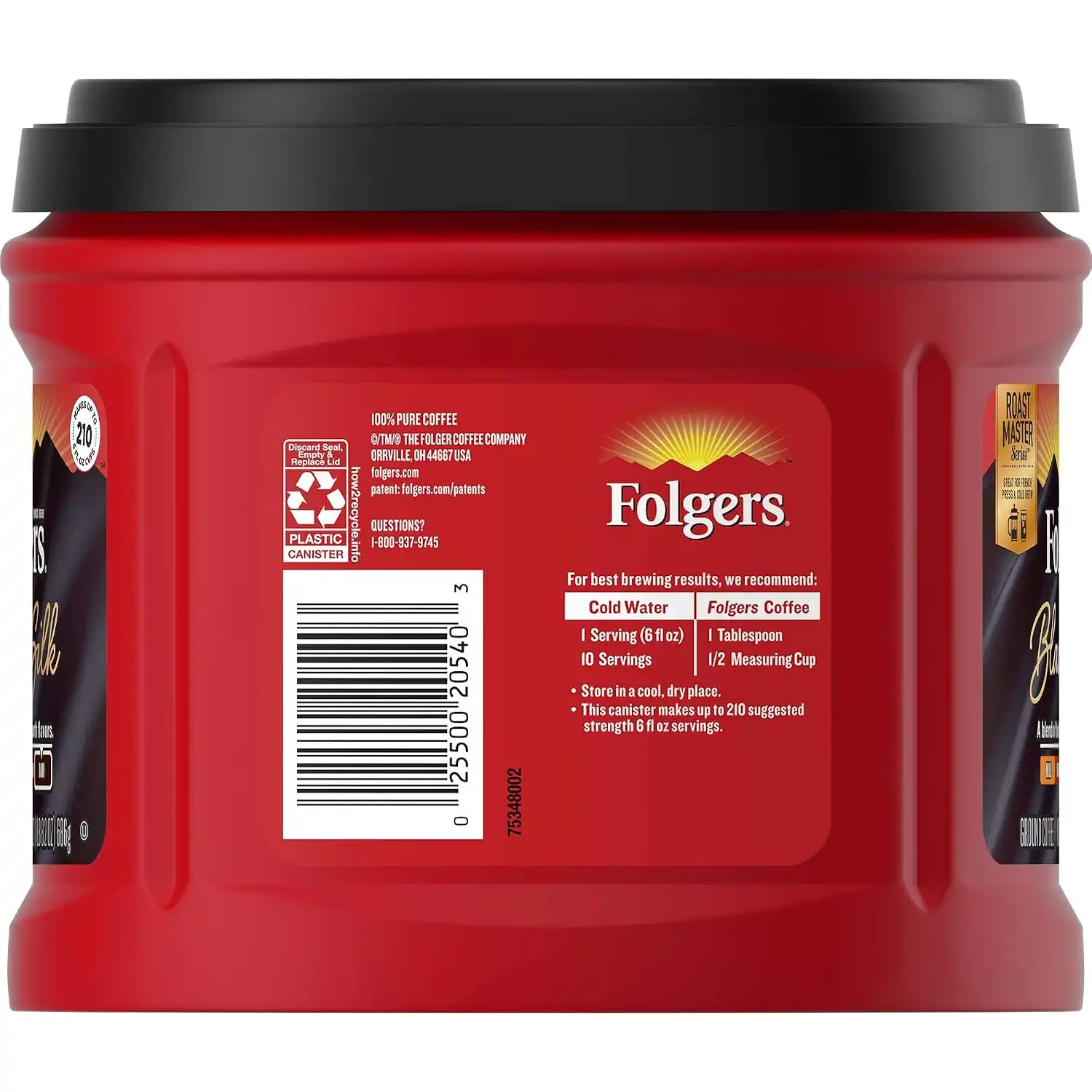 Alternative view of Folgers Black Silk Dark Roast Ground Coffee, 24.2 Ounces