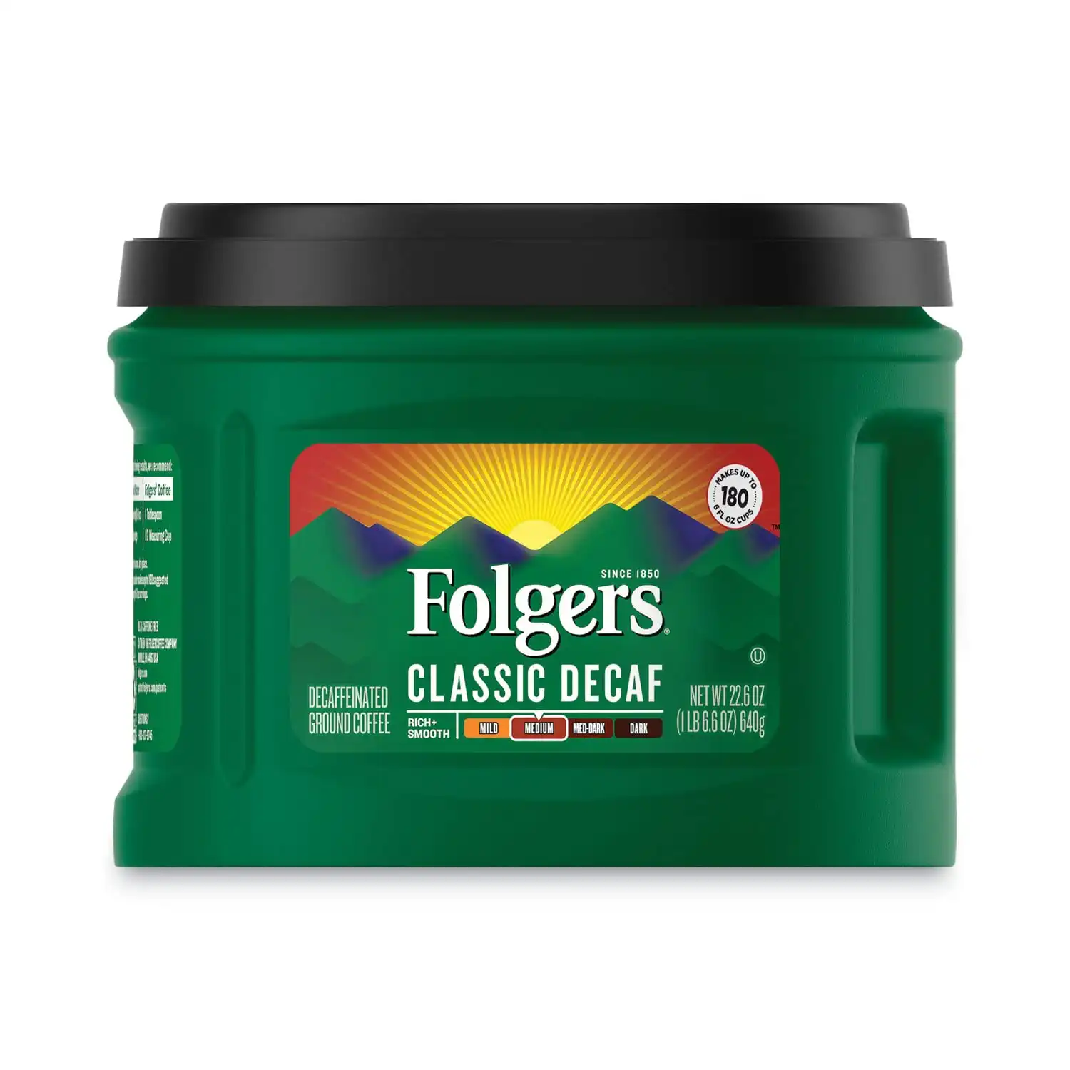 Folgers Classic Decaf Medium Roast Ground Coffee, 22.6 Ounces (Pack of 6)