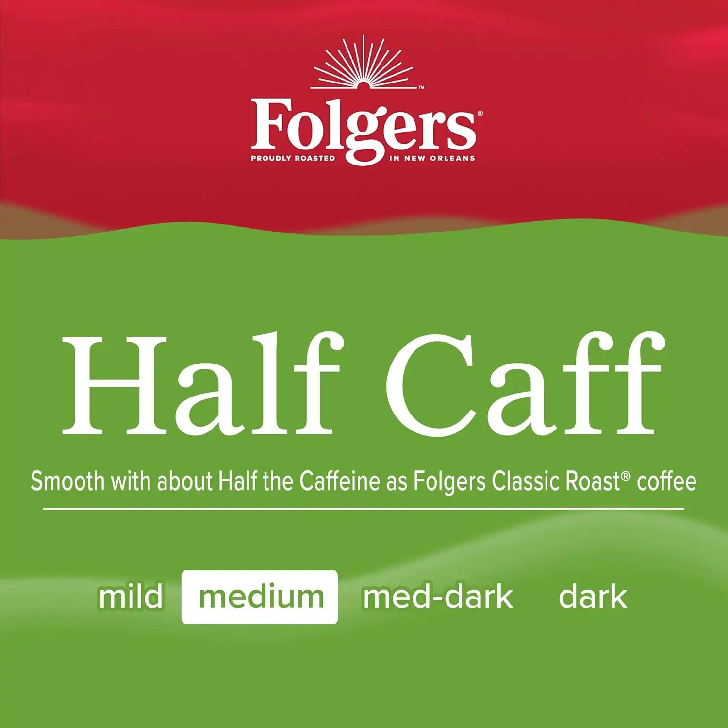 Alternative view of Folgers Half Caff Coffee, Medium Roast, Keurig K-Cup Pods, 60 Count