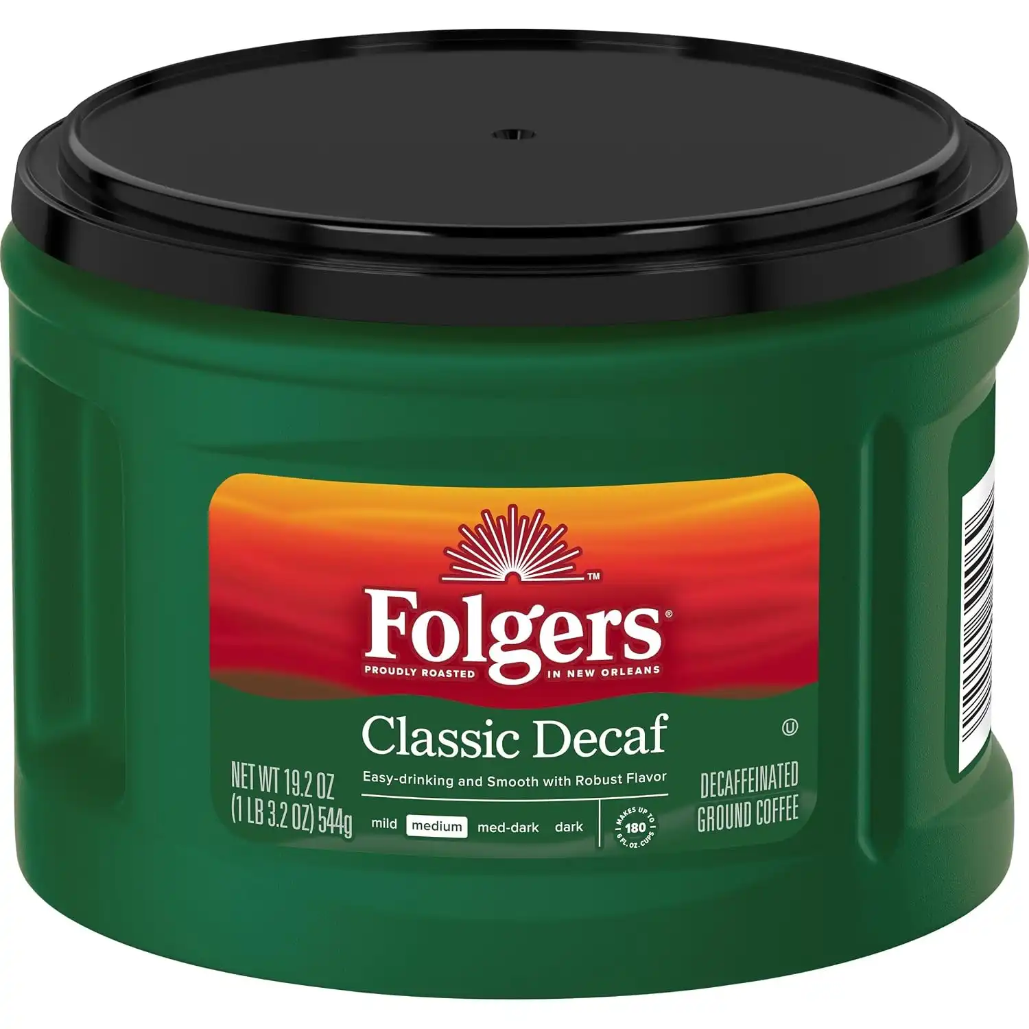 Alternative view of Folgers Classic Roast Decaf Ground Coffee, 19.2 Ounce Canister (Pack of 6)
