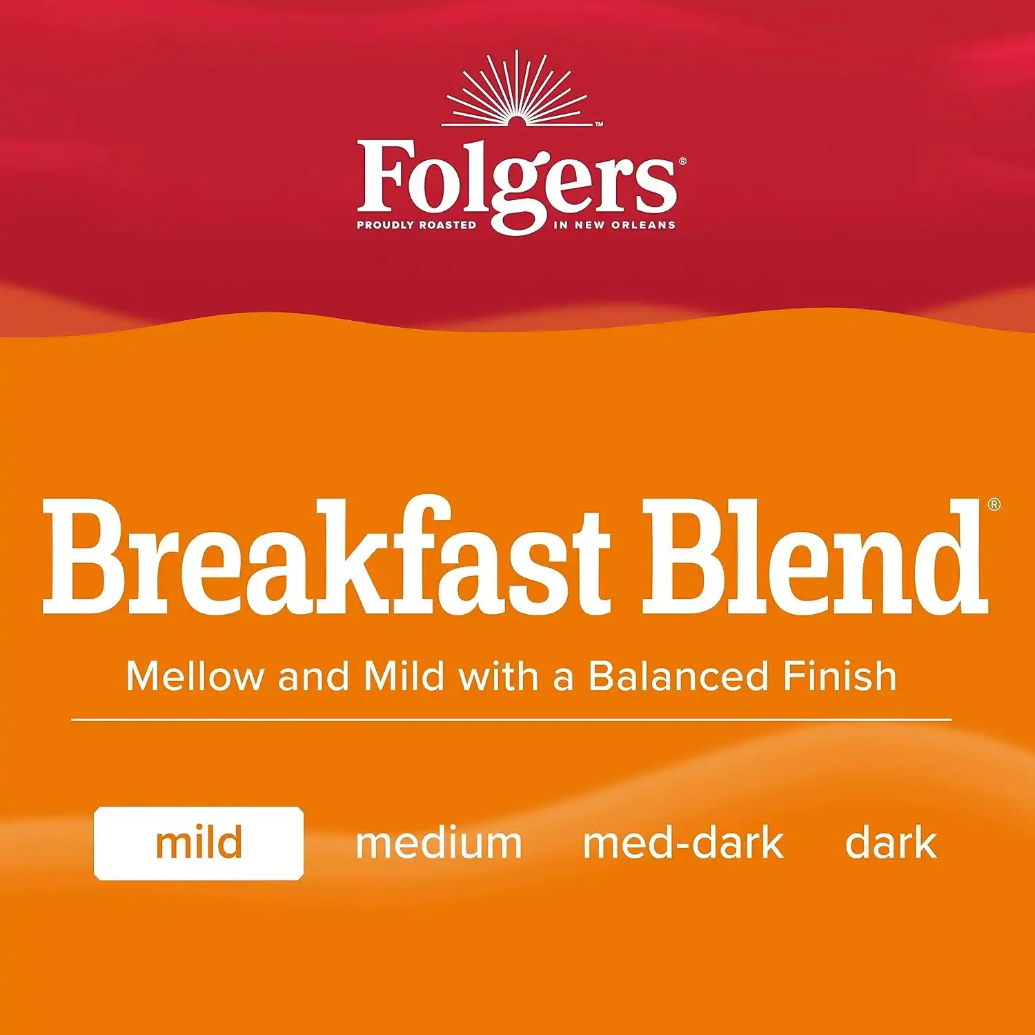 Alternative view of Folgers Breakfast Blend Coffee, Mild Roast, Keurig K-Cup Pods, 60 Count